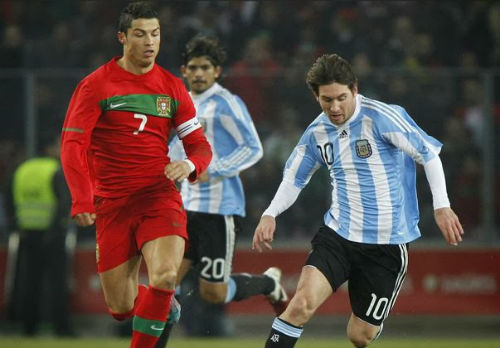 Ronaldo và Messi đại diện nổi bật cho Bồ Đào Nha vs Argentina