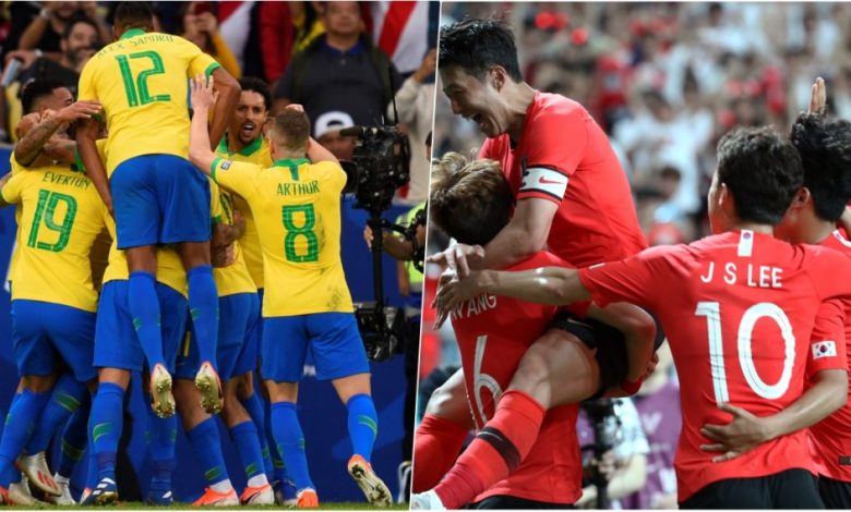 Brazil và Hàn Quốc đã có khá nhiều trận đấu đối đầu nhau