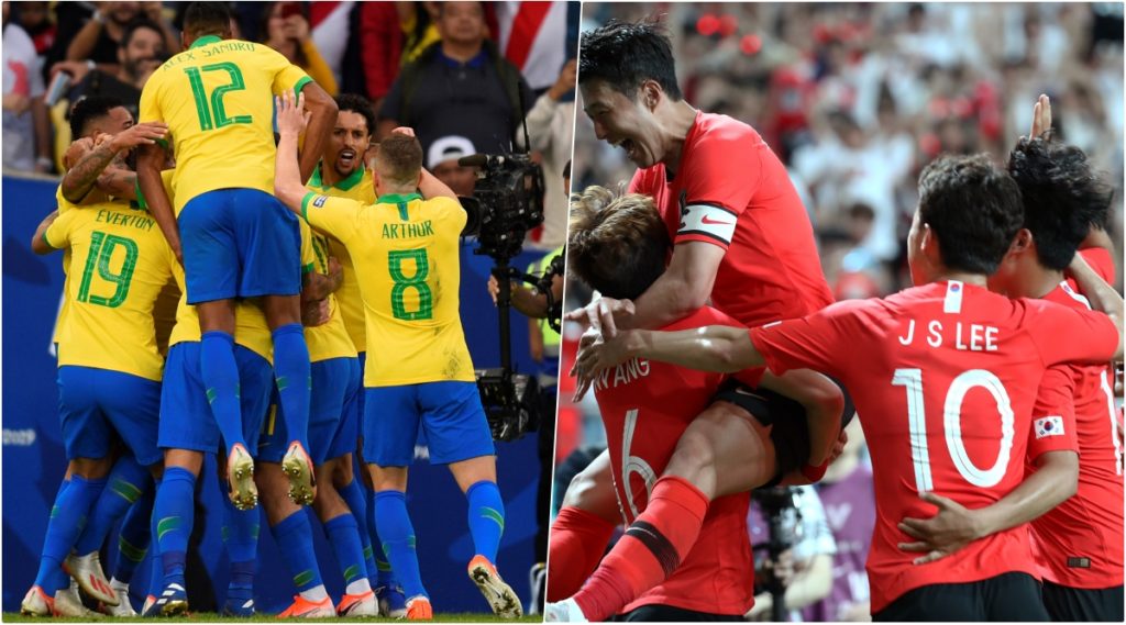 Brazil và Hàn Quốc đã có khá nhiều trận đấu đối đầu nhau